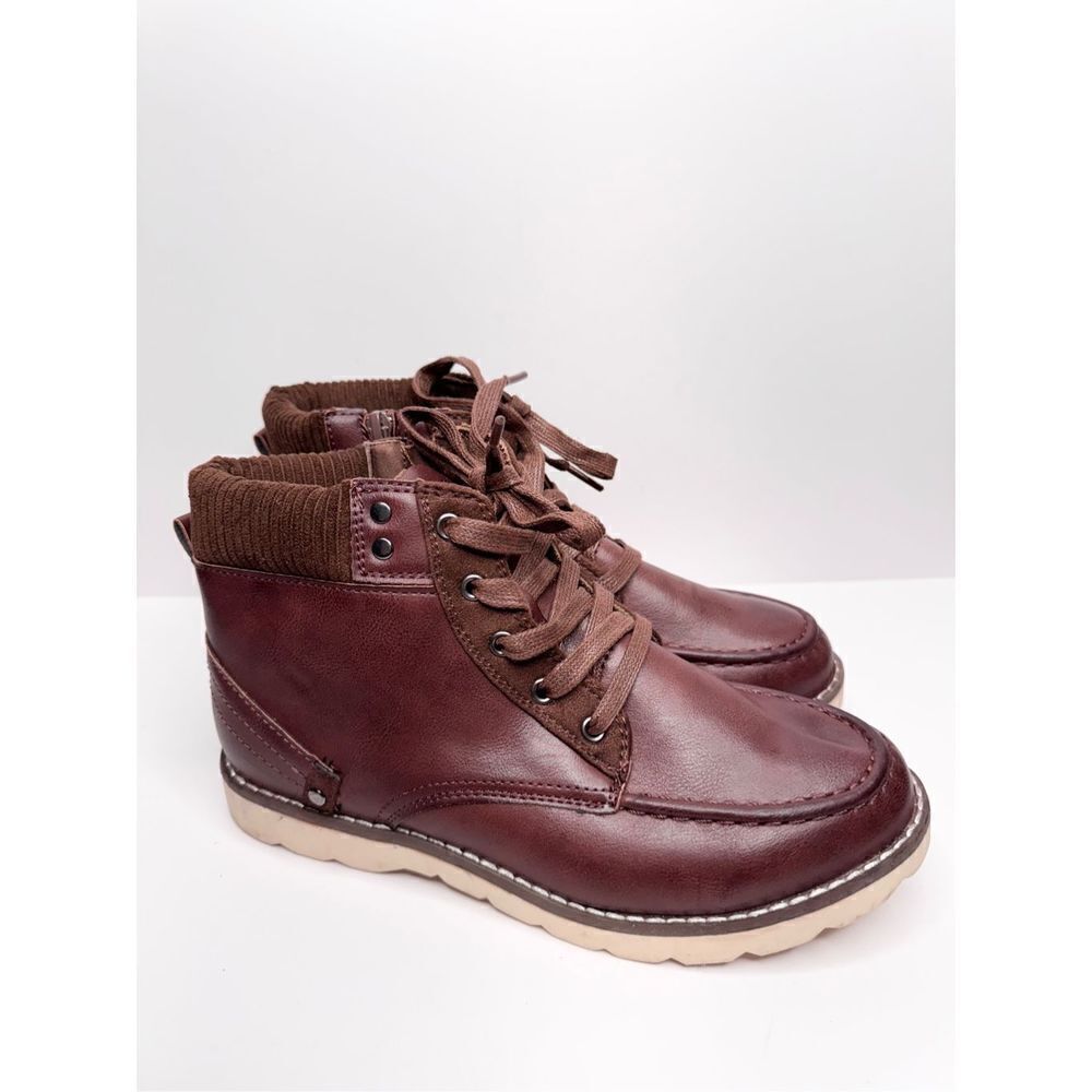 Steve Madden Youth Boots Boy B-Everett Size 5 Brown Lace Up Shoes